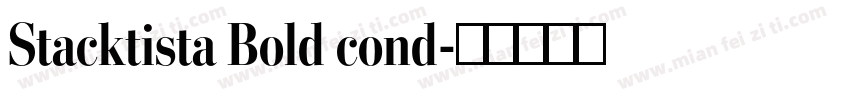 Stacktista Bold cond字体转换